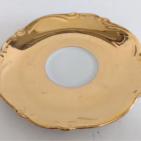 Arzberg Bavaria Porcelain Morburg a.d. Lahn Germany Demitasse Teacup Saucer Gold - Picture 11 of 13